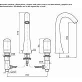 3-hole countertop washbasin tap Beznea