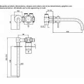 Stainless steel wall-mounted washbasin tap with aerator Nidzica