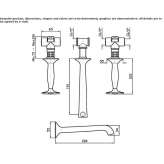 3-hole wall-mounted washbasin tap with aerator Zamostea