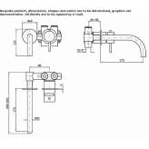 Wall-mounted washbasin tap made of stainless steel Nidzica