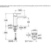 Single-lever washbasin tap Ardud