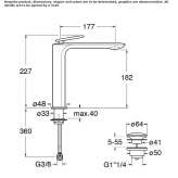 Single-lever countertop washbasin tap Imatra