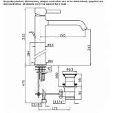 Countertop 1-hole washbasin tap with aerator Byram