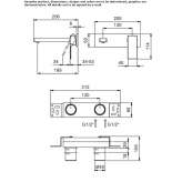 Wall-mounted washbasin tap with plate Velasca