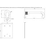 Electronic brass wall-mounted basin faucet Ballarat