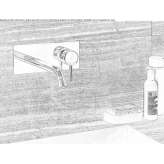 Wall-mounted washbasin tap with plate Wiltz