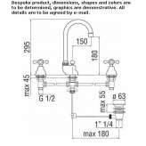 3-hole washbasin tap with adjustable spout Pertek