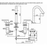 3-hole brass countertop washbasin faucet Lassee