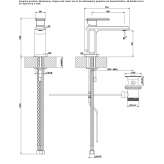 1-otworowa metalowa bateria umywalkowa z korkiem korkowym Petina