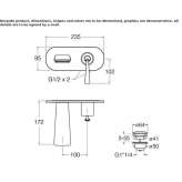 Single-lever washbasin tap with plate Mocoa