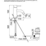 Single-lever washbasin tap Petrovsk