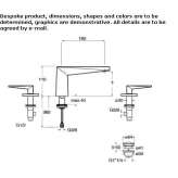 3-hole countertop washbasin tap Pisek