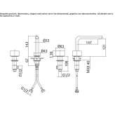 3-hole countertop washbasin tap Etucuaro