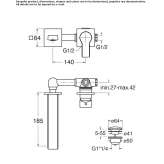 Wall-mounted washbasin tap Ferez