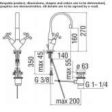 1-hole washbasin tap Borascu