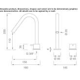 2-hole countertop washbasin tap made of stainless steel Whittier