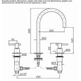 3-hole countertop washbasin tap made of stainless steel Nidzica