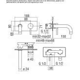 Wall-mounted washbasin tap Petrovsk