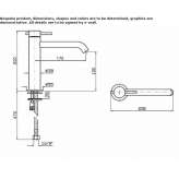 Countertop single-lever washbasin tap made of stainless steel with aerator Nidzica