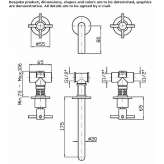 Stainless steel wall-mounted washbasin tap with aerator Nidzica