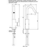 1-hole countertop washbasin tap Farley