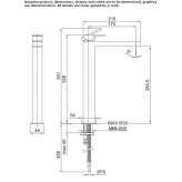 1-hole countertop washbasin tap Laramate