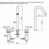 3-hole brass countertop washbasin tap with aerator Lassee