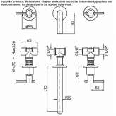 3-hole stainless steel washbasin tap with aerator Nidzica