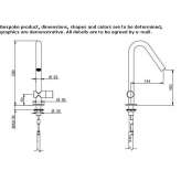 Countertop washbasin tap with 1 hole Alfano