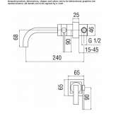 Wall-mounted washbasin tap Castione