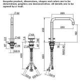 Hydrogressive stainless steel washbasin tap with adjustable spout Korgan