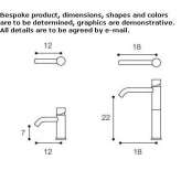 Countertop washbasin tap made of stainless steel, 1-hole Outes