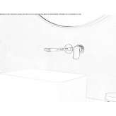 Wall-mounted washbasin tap in chrome-plated brass Perkata