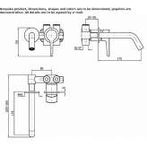 Brass wall-mounted washbasin tap with aerator Lassee