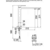 Single-lever washbasin faucet with automatic stopper Rissen