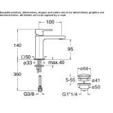 Single-lever washbasin tap Ferez