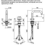 Hydrogressive stainless steel washbasin tap with adjustable spout Korgan