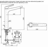 Brass countertop washbasin tap with aerator Lassee