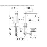 Single-lever countertop washbasin tap Treungen