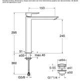 Single-lever countertop washbasin tap Ilford