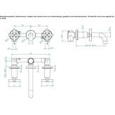 3-hole wall-mounted washbasin tap Vasilati