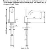 Single-lever countertop washbasin tap Acarau