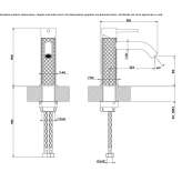 Countertop washbasin tap made of stainless steel Lubian