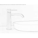 Single-lever countertop washbasin tap Galegos