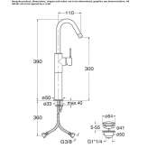 Single-lever countertop washbasin tap Humay