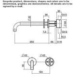 Wall-mounted hydroprogressive washbasin tap made of stainless steel Korgan