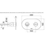 Wall-mounted washbasin tap with aerator Ararat