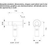 Wall-mounted shut-off valve for cold water for the garden Lachute