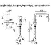 Hydroprogressive countertop washbasin faucet Mislata