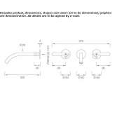 3-hole wall-mounted washbasin tap made of stainless steel Moerdijk